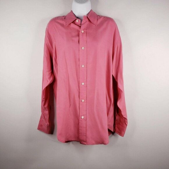 Vintage Ralph Lauren Pink Silk Button Front Shirt Size 10 New $225 - Picture 2 of 9